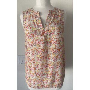 Adrianna Papel sleeveless top Size medium floral New with tags casual V-neck